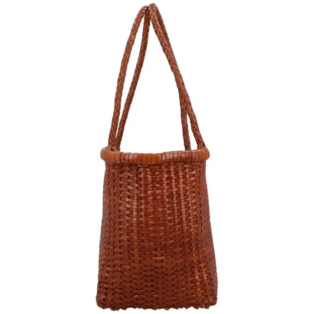 Dragon Diffusion B Weave Small Leather Shoulder Bag, Brown - Picture 3 of 4